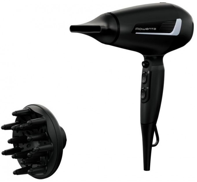 Фен Rowenta Pro Expert, 2100Вт, 3 режими, дифузор, іоніз-я, хол. обдув, чорний