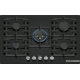 Варочная поверхность Bosch газ на стекле, 75см, чугун, черный