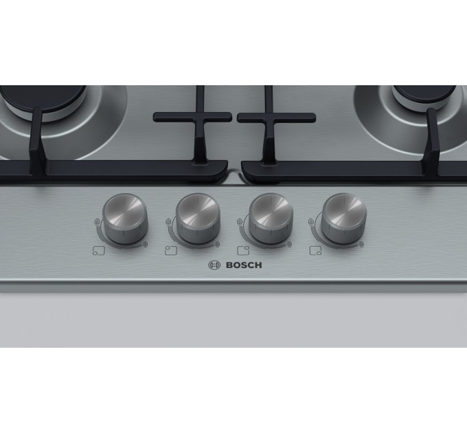 Варильна поверхня Bosch газова, 60см, чавун, нерж