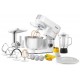 Кухонная машина Sencor 1000Вт, чаша-металл, корпус-пластик, насадок-15, белый