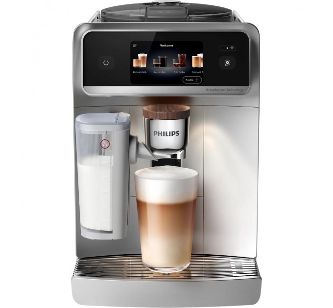 Кофемашина Philips Series 8000 Cafe Aromis, 1.9л, зерно+мол., автомат.капуч, дисплей, авторецептов -54, серебристый