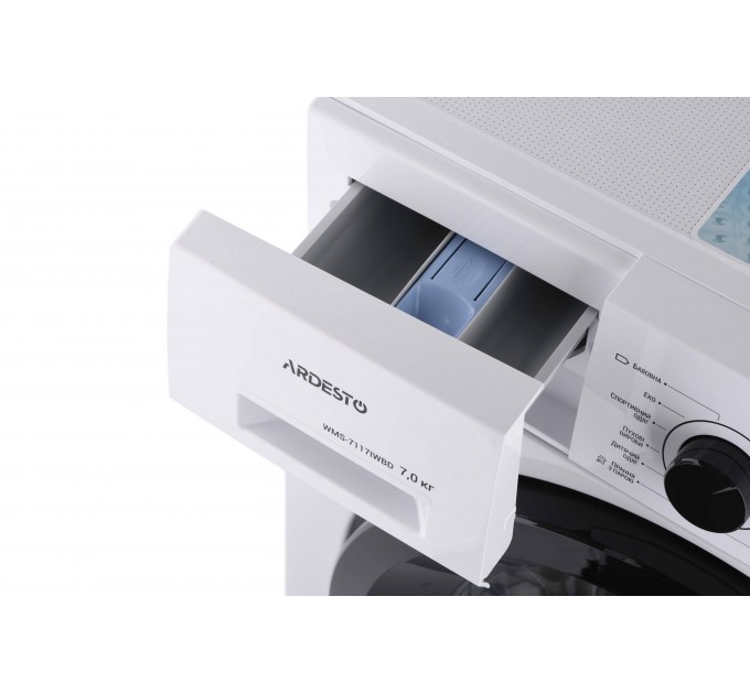 Стиральная машина ARDESTO фронтальная, 7кг, 1400, А+++, 48см, дисплей, пар, инвертор, подсвет.барабана, белый