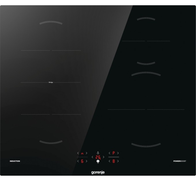 Варочная поверхность Gorenje индукционная, 60см, PowerBoost, TouchControl, обьединение конфорок, черный