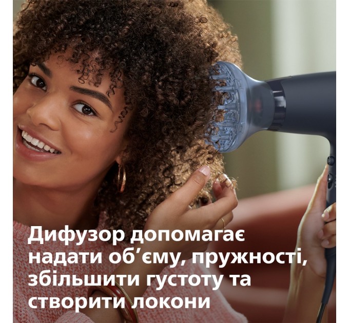 Фен Philips 3000 Series, 2100Вт, режимов-3, дифузор, иониз-я, хол. обдув, синий
