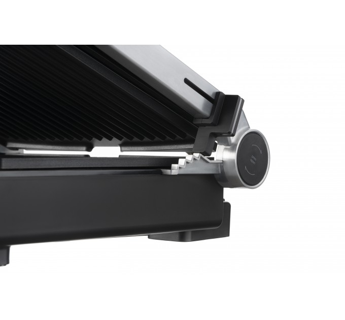 Гриль ARDESTO прижимной 2000Вт, темп. режимов-6, съёмные пластины, раскрытие на 180°, металл, серебристый