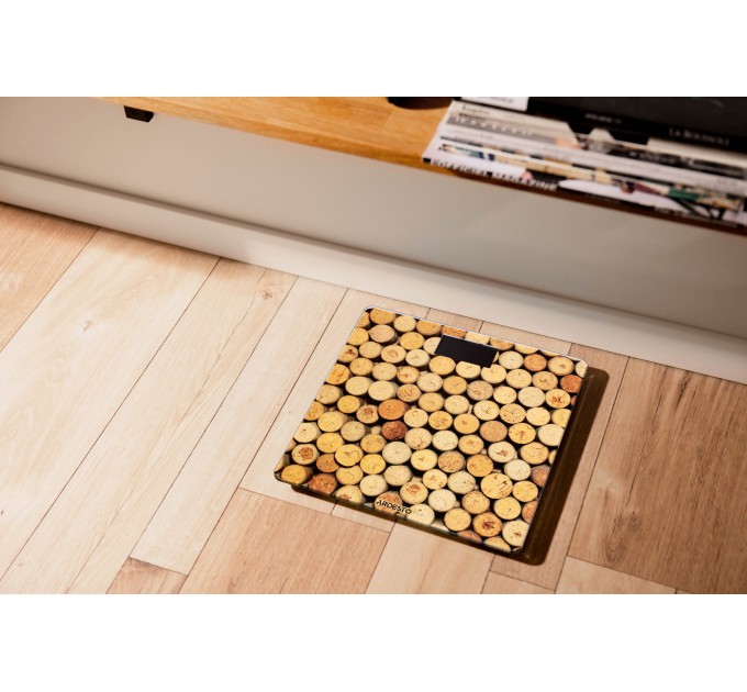 Весы ARDESTO напольные Cork, 150кг, AAAx2 в компл, стекло, многоцветные