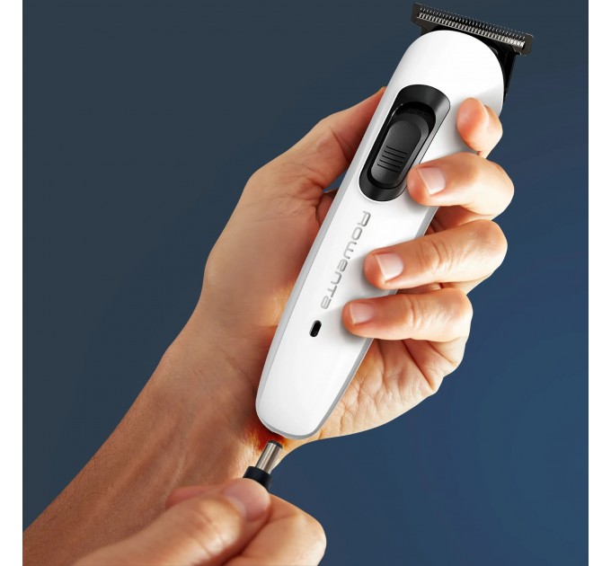 Триммер Rowenta Trim&Style для бороды, усов и головы, сеть+акум., насадок-7, сталь, белый