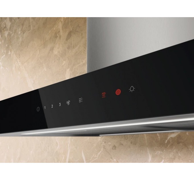 Electrolux hood chimney, 90cm, 730m.cub/h, Hob2hood, inox