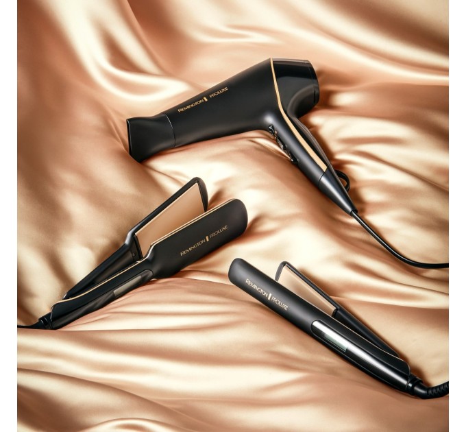 Випрямитель Remington PROluxe Midnight Wide Plate Straightener, темп.режимов-9, 150-230С, чехол, дисплей, керамика, черный