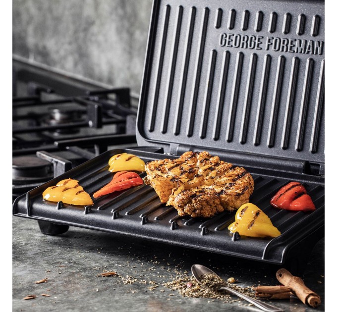 Гриль George Foreman прижимний Fit Grill Medium 1630Вт, темп. режимів-1, пластик, чорний