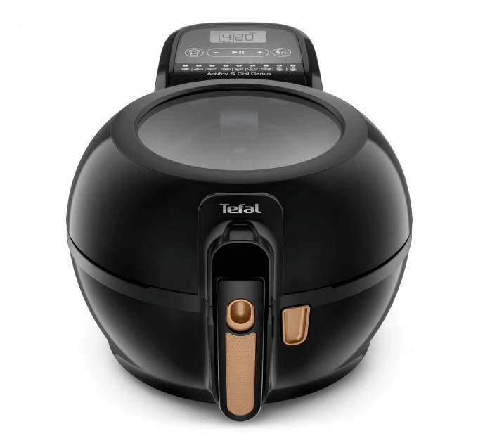 Мультипечь Tefal ActiFry & Grill Genius, 1500Вт, чаша-4л, сенсорне управл., пластик, подкл. к смартфону, черно-золотой