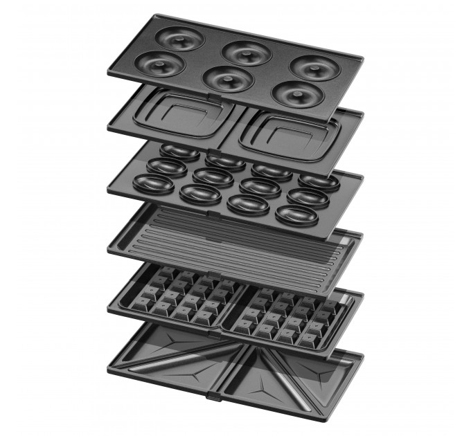 Мультимейкер ARDESTO, 700Вт, коплект-6 пластин, корпус-пластик, чёрный