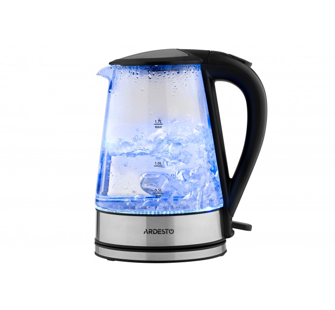 Электрочайник ARDESTO 1.7л, Strix, стекло, чёрный