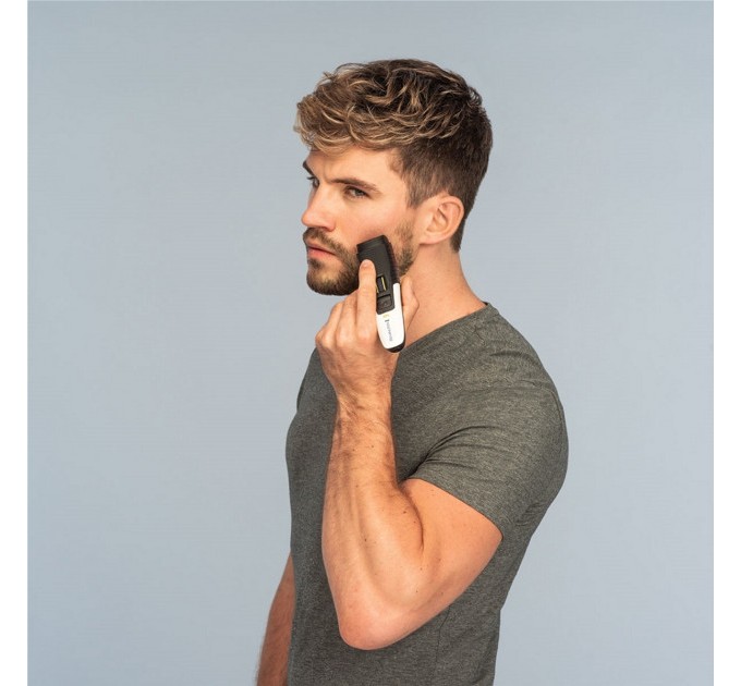 Тример Remington Style Series, для бороди і вусів, акум., роторний мотор, сталь, чорно-білий