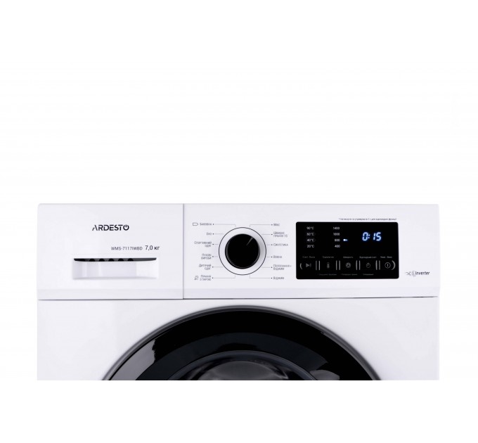 Стиральная машина ARDESTO фронтальная, 7кг, 1400, А+++, 48см, дисплей, пар, инвертор, подсвет.барабана, белый