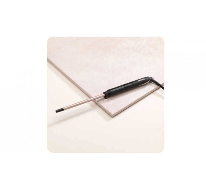 Плойка Babyliss Rose Quartz, 48Вт, темп.режимов-6, D -10mm, 160-210С, керамика, черно-розовый