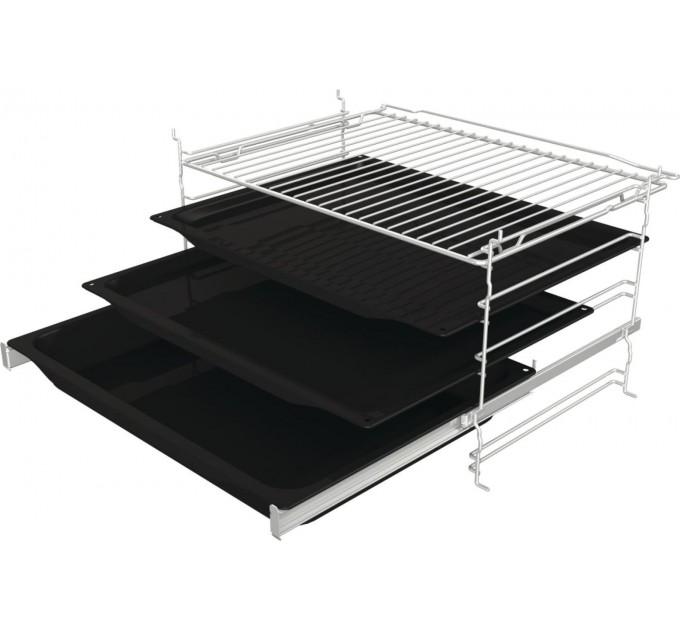 Духовой шкаф Gorenje электрический, 77л, A+, пар, дисплей, пиролиз, черный