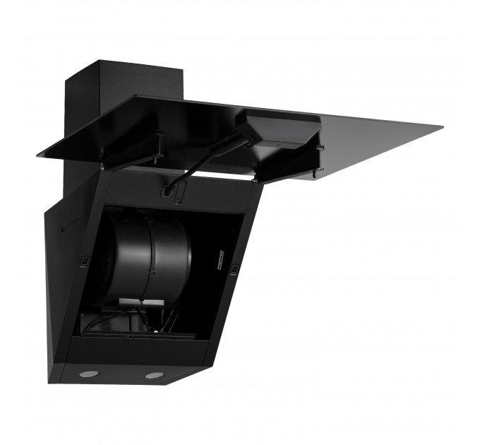 Вытяжка ARDESTO наклонная, 60см, 900м3ч, стекло, 2х1Вт LED, кнопочное, черный