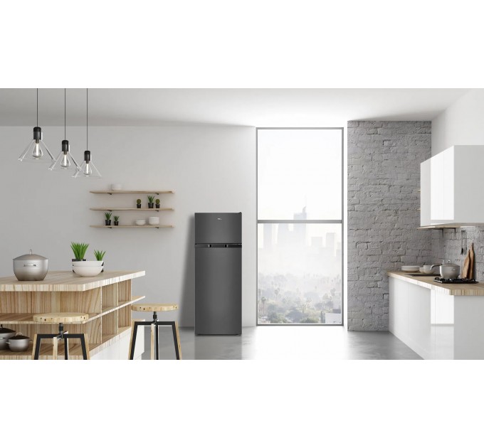 Холодильник TCL с верхн. мороз., 144x55х54.5, холод.отд.-167л, мороз.отд.-40л, 2дв., A++, ST, нерж