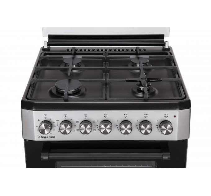 Плита ARDESTO комби Elegance, 66л, 60x60см, конвекция, чугун, подсветка, форсунки LPG (подключение газового баллона), серый