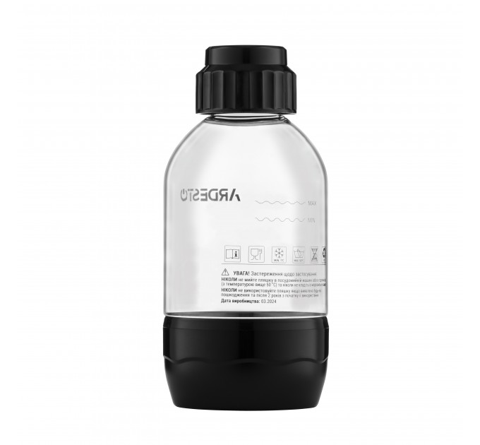 Пляшка для сифону ARDESTO 0,6л, пластик, прозорий