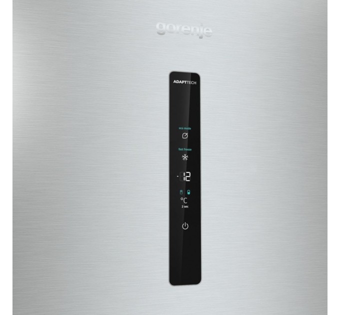 Холодильник с нижн. мороз. камерой Gorenje, 185х60х60см, 2 дв., 203(99)л, А++, Total NF, Зона св-ти, Внешн.диспл, нерж