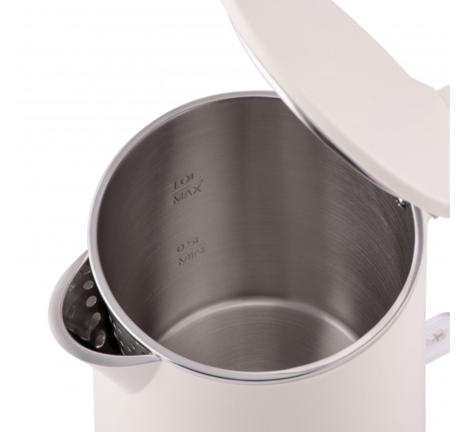 Електрочайник ARDESTO 1л, Strix, подвійні стінки, бежевий