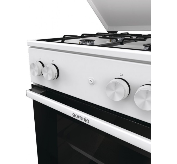 Плита Gorenje газова, 70л, 50x60см, емальовані, з кришкою, білий