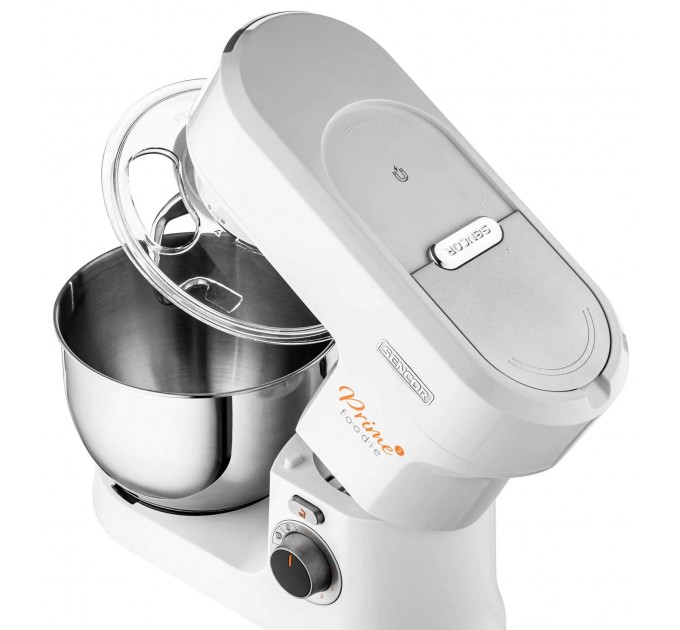 Кухонная машина Sencor 1000Вт, чаша-металл, корпус-пластик, насадок-15, белый