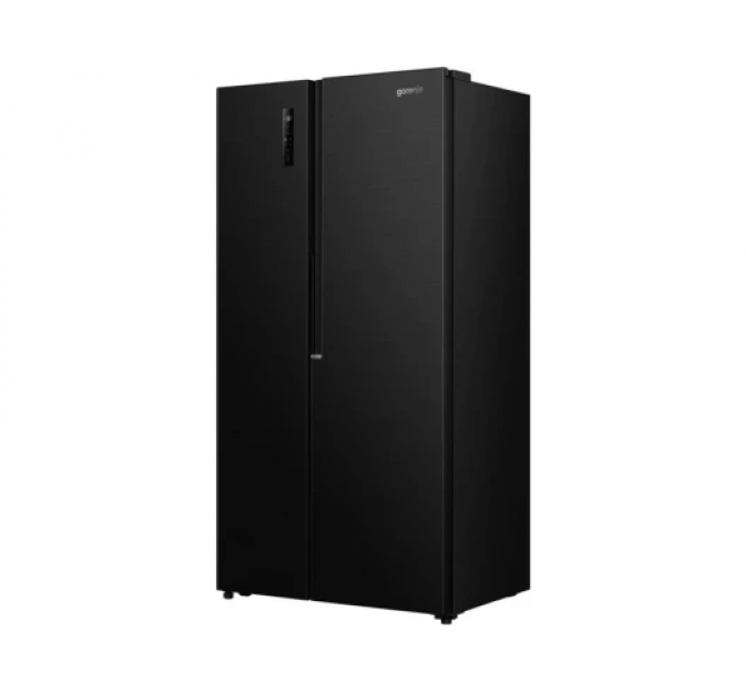 Холодильник SBS Gorenje, 179х62х92см, 2 дв., 345(186)л, А+, NF+, Инв. , Зона св-ти, Внешн.диспл, черный