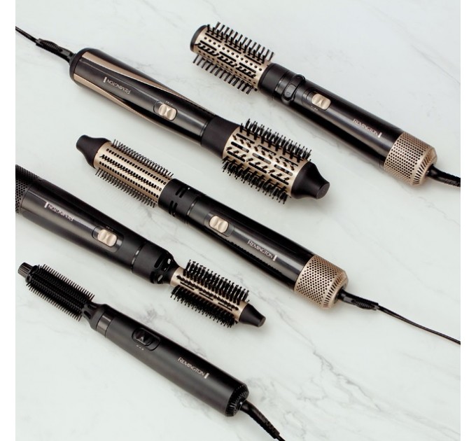 Фен-щетка Remington Blow Dry & Style Caring, 1000Вт, режимов-2, ионизиция, хол. обдув, керамика, черный