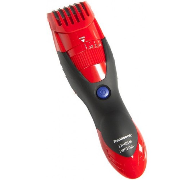 Тример Panasonic, для бороди і вусів, мережа+акум., насадок-1, червоно-чорний