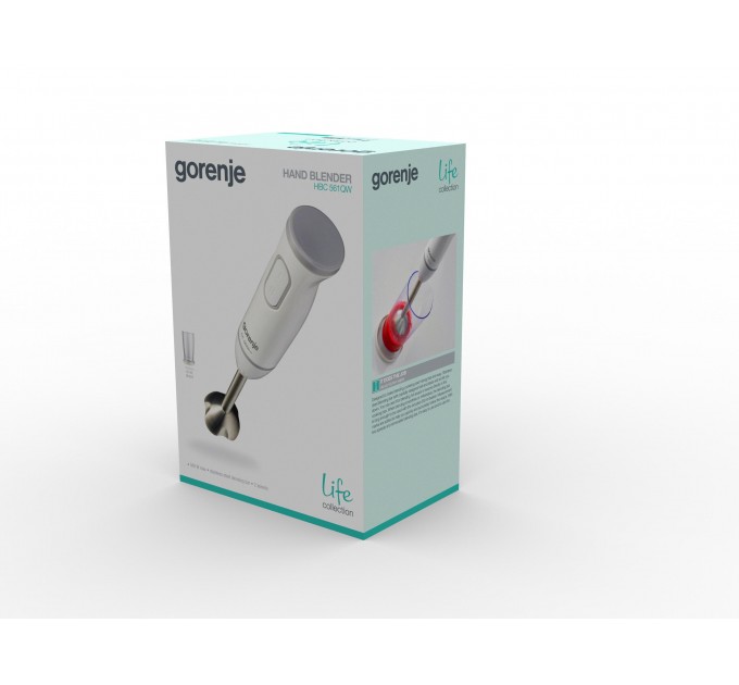 Блендер Gorenje заглибний 560Вт, 2в1, чаша-500мл, білий