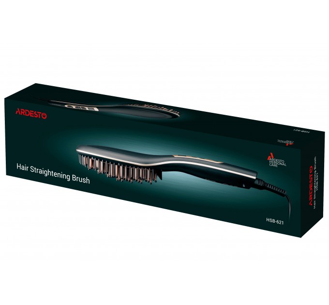 Щетка-выпрямитель ARDESTO HSB-621, 70Вт, 80-200C, дисплей, керамика, черный
