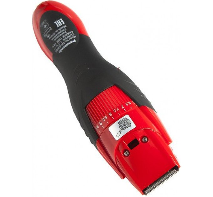 Тример Panasonic, для бороди і вусів, мережа+акум., насадок-1, червоно-чорний