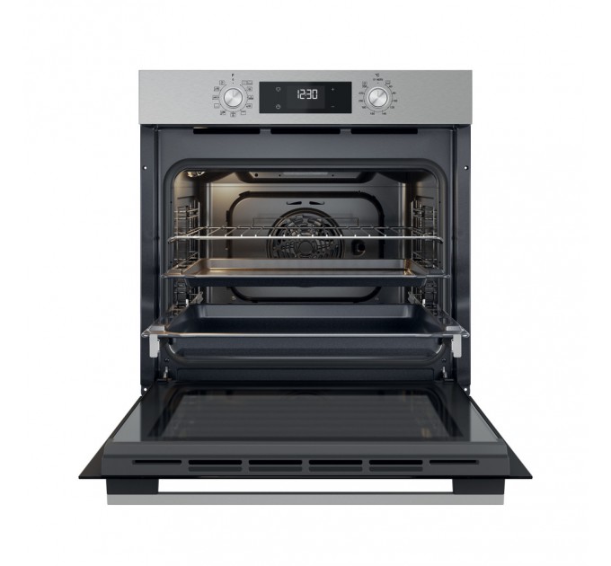 Духовой шкаф Whirlpool электрический, 71л, A+, дисплей, конвекция, телескопические направляющие, нерж