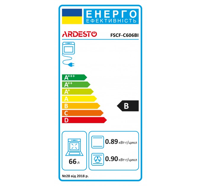 Плита ARDESTO комби Elegance, 66л, 60x60см, конвекция, чугун, подсветка, форсунки LPG (подключение газового баллона), черный