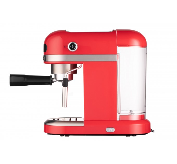 Кавоварка ARDESTO ріжкова 1.4л, мелена, ручний капучинатор, підігрів чашок, червоний