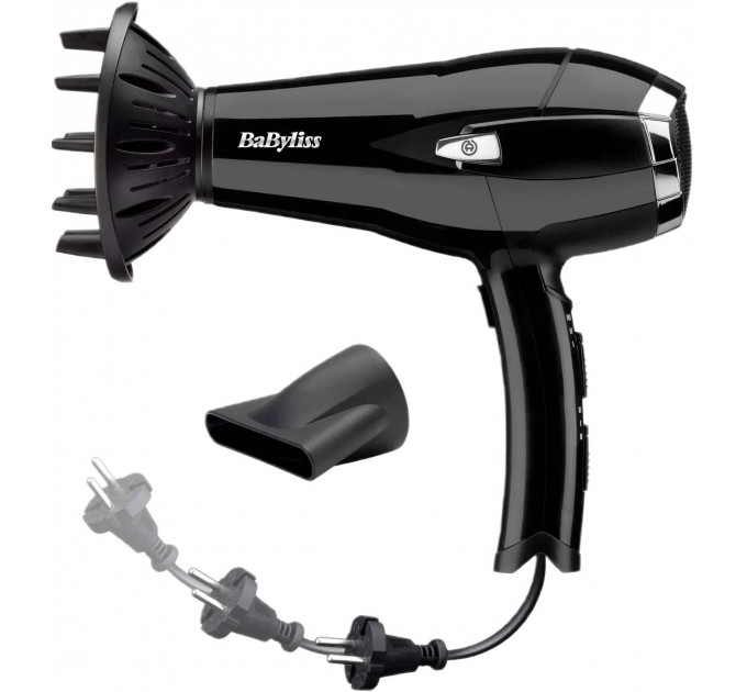 Фен Babyliss CordKeeper, 2000Вт, режимов-3иониз-я, хол. Обдув, смотка шнура, черный