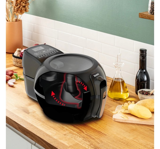 Мультипечь Tefal ActiFry & Grill Genius, 1500Вт, чаша-4л, сенсорне управл., пластик, подкл. к смартфону, черно-золотой