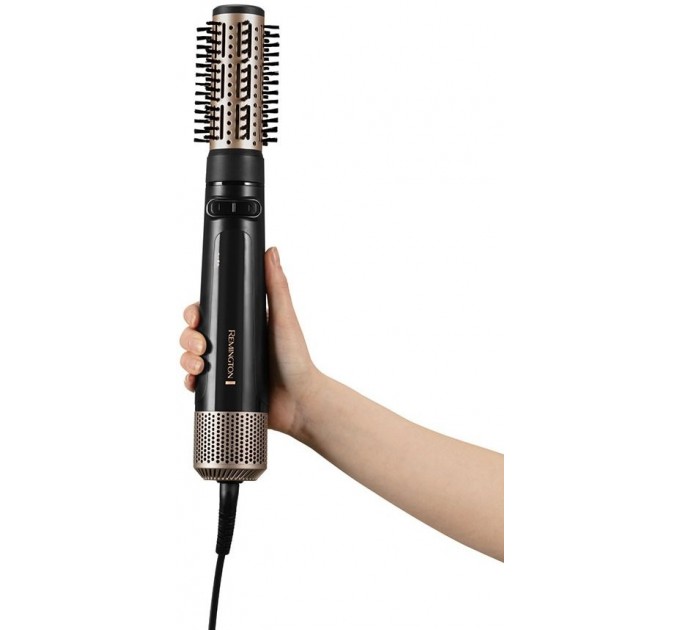 Фен-щетка Remington Blow Dry & Style Caring, 1000Вт, режимов-2, ионизиция, хол. обдув, керамика, черный