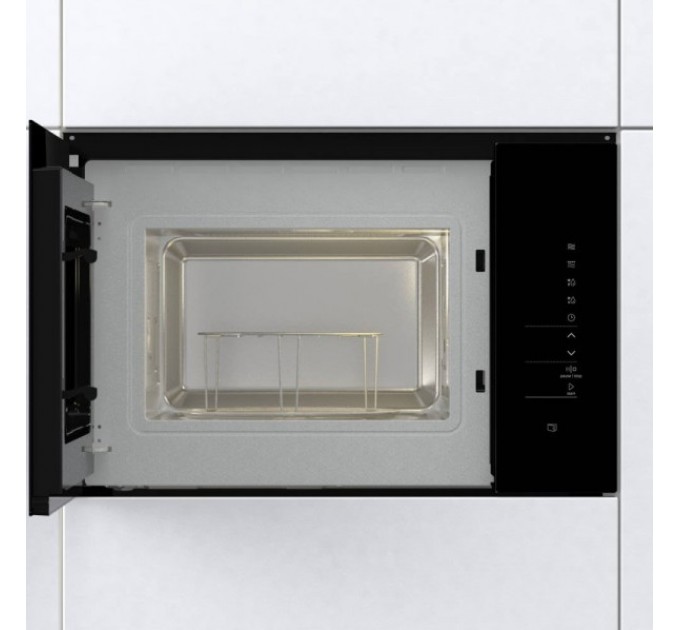 Мікрохвильова піч Gorenje вбудовувана, 25л, електр. управл., 900Вт, гриль, дисплей, інвертор, чорний