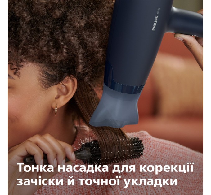 Фен Philips 3000 Series, 2100Вт, режимов-3, дифузор, иониз-я, хол. обдув, синий
