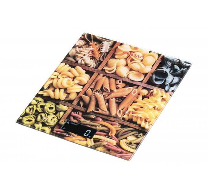 Весы ARDESTO кухонные Pasta, 5кг, AAAx2 в компл, стекло, многоцветный