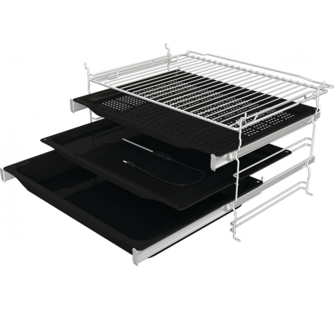 Духова шафа Gorenje електрична, 77л, A+, пара, дисплей, 300 °C, Wi-Fi, чорний