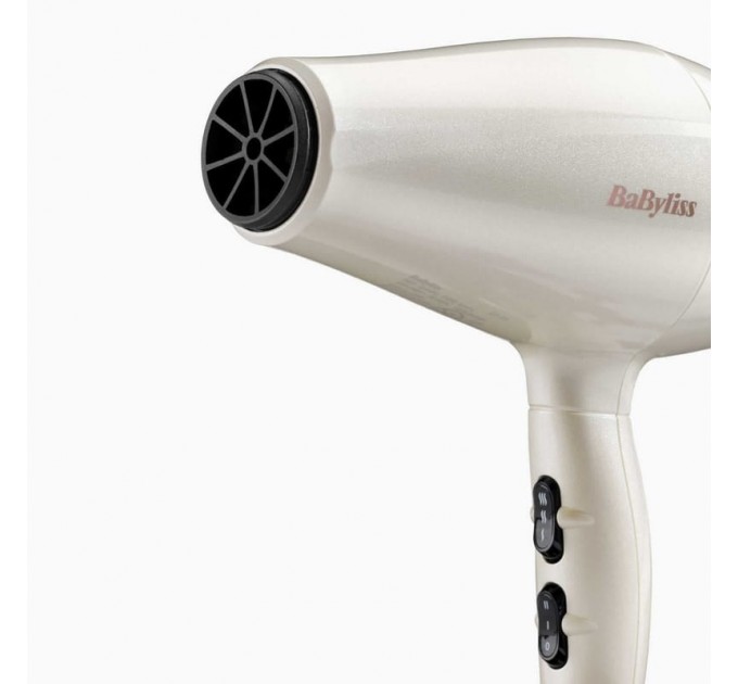 Фен Babyliss Stardust Shimmer, 2000Вт, 3 режими, іонізація, хол. обдув, 1 насадка, білий