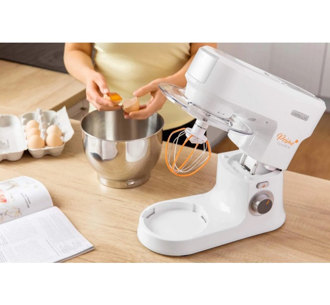 Кухонная машина Sencor 1000Вт, чаша-металл, корпус-пластик, насадок-15, белый