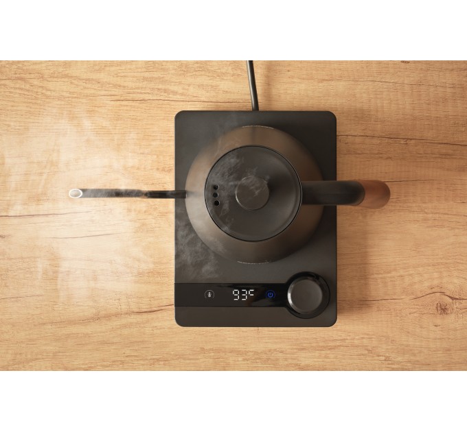 Электрочайник Sencor 0.6л, 5 темп.реж, сенс. управл., нерж. сталь, чорный