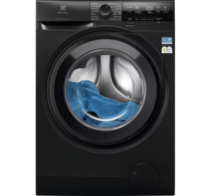 Стиральная машина Electrolux фронтальная, 10кг, 1400, A, 66см, дисплей, пар, инвертор, серебристый темный
