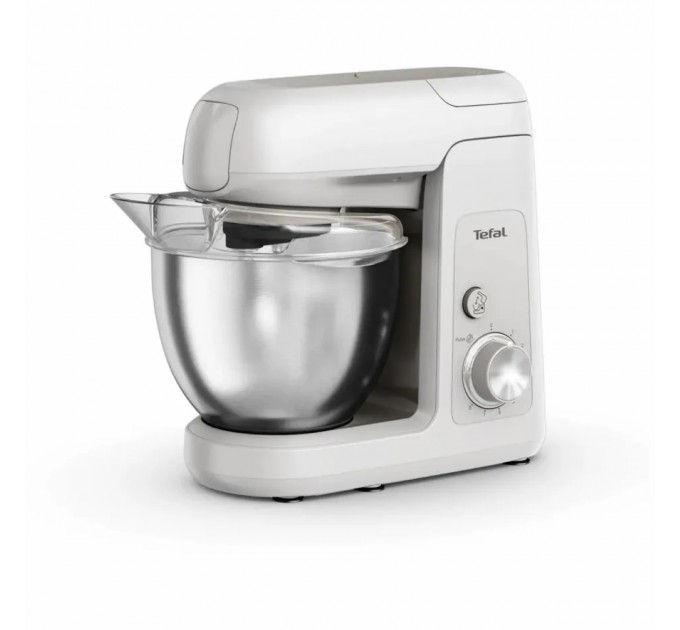 Кухонна машина Tefal Bake Partner 1100Вт, чаша-метал, корпус-пластик, насадок-8, білий